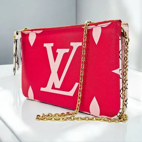 ✨️Authentic Louis Vuitton Monogram Double Zip Pochette Crossbody Bag - Picture 11 of 15